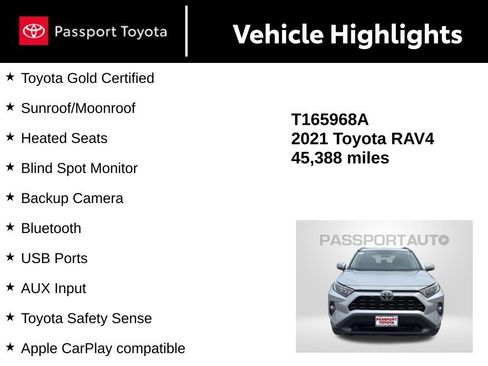 Certified 2021 Toyota RAV4 XLE w/ Convenience Package AWD/4WD image 15