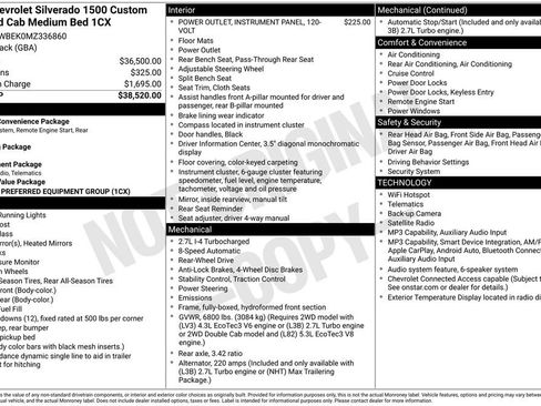 Used 2021 Chevrolet Silverado 1500 Custom RWD image 2
