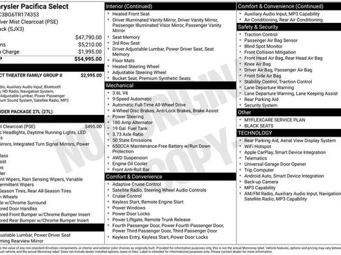 New 2026 Chrysler Pacifica Select AWD/4WD image 6