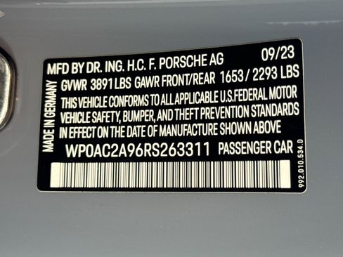 Certified 2024 Porsche 911 GT3 RWD image 25