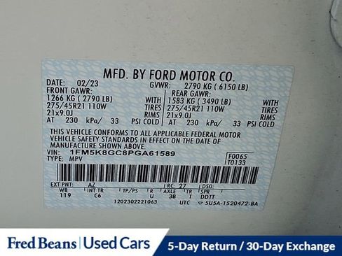 Certified 2023 Ford Explorer ST w/ Equipment Group 401A image 27