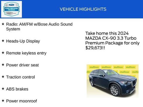 Used 2024 MAZDA CX-90 3.3 Turbo w/ Premium Package AWD/4WD image 18