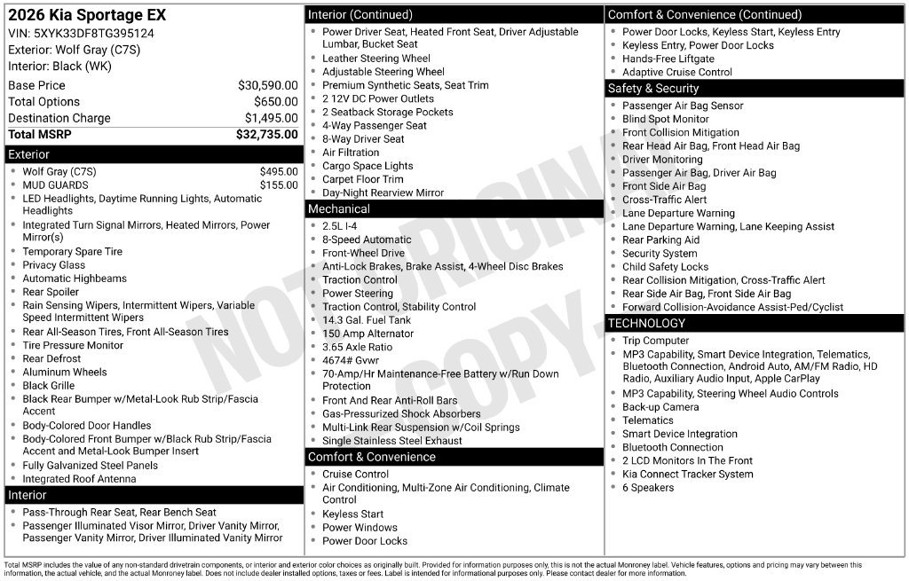 Used 2026 Kia Sportage EX FWD image 12