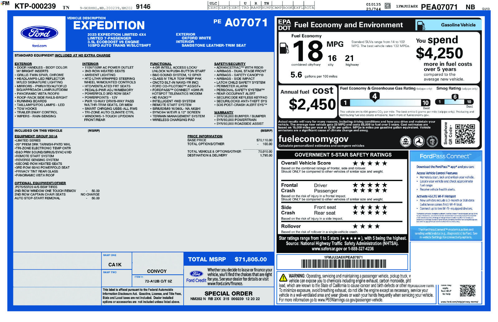 Used 2023 Ford Expedition Limited AWD/4WD image 6
