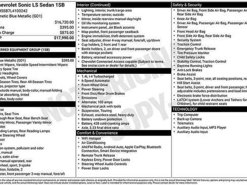 Certified 2020 Chevrolet Sonic LS image 8