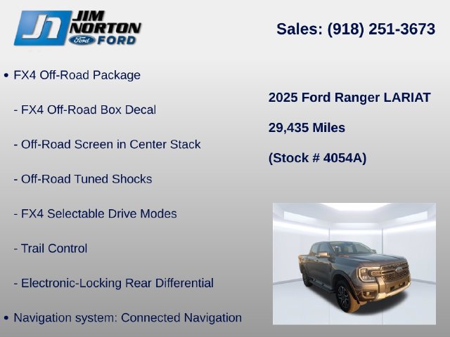 Used 2025 Ford Ranger Lariat w/ FX4 Off-Road Package AWD/4WD image 14