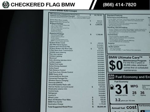 Certified 2025 BMW 430i Coupe w/ M Sport Package image 38