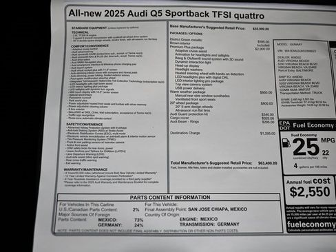 New 2025 Audi Q5 2.0T Premium Plus image 41