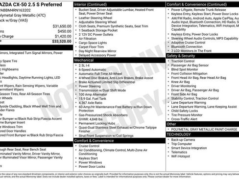 Used 2024 MAZDA CX-50 AWD 2.5 S w/ Preferred Package image 38