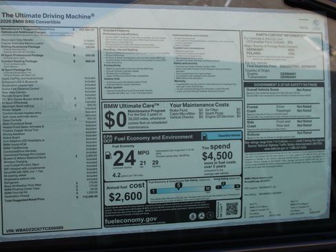 New 2026 BMW 840i 840i w/ Comfort Seating Package image 35