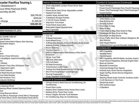 Used 2019 Chrysler Pacifica Touring-L FWD image 13