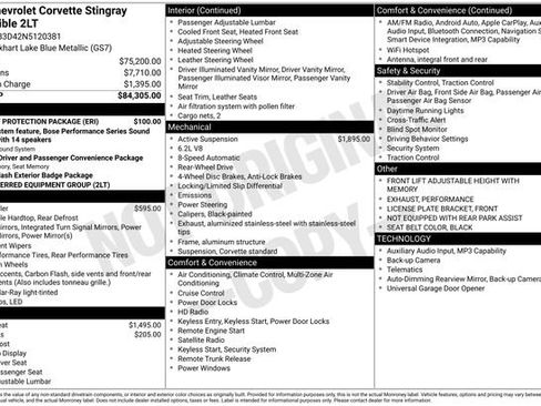 Used 2022 Chevrolet Corvette Stingray Preferred Conv w/ Battery Protection Package RWD image 10