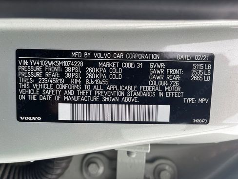 Used 2021 Volvo V60 T5 Cross Country w/ Climate Package AWD/4WD image 31
