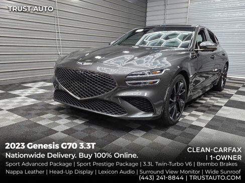 Used 2023 Genesis G70 3.3T w/ Sport Prestige Package RWD image 1