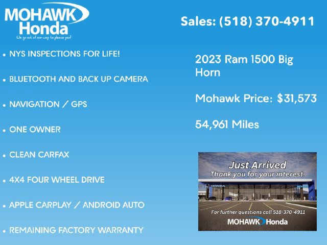 Used 2023 RAM 1500 Big Horn w/ Trailer Tow Group AWD/4WD image 2