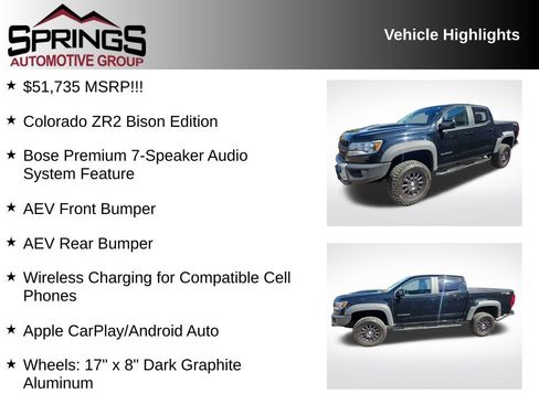 Used 2022 Chevrolet Colorado ZR2 w/ Colorado ZR2 Bison Edition AWD/4WD image 2