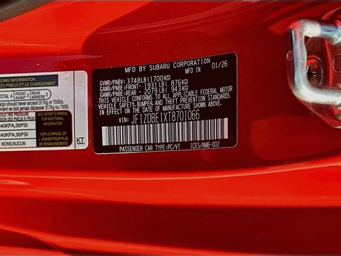 Used 2026 Subaru BRZ Limited w/ Popular Package 1 RWD image 30