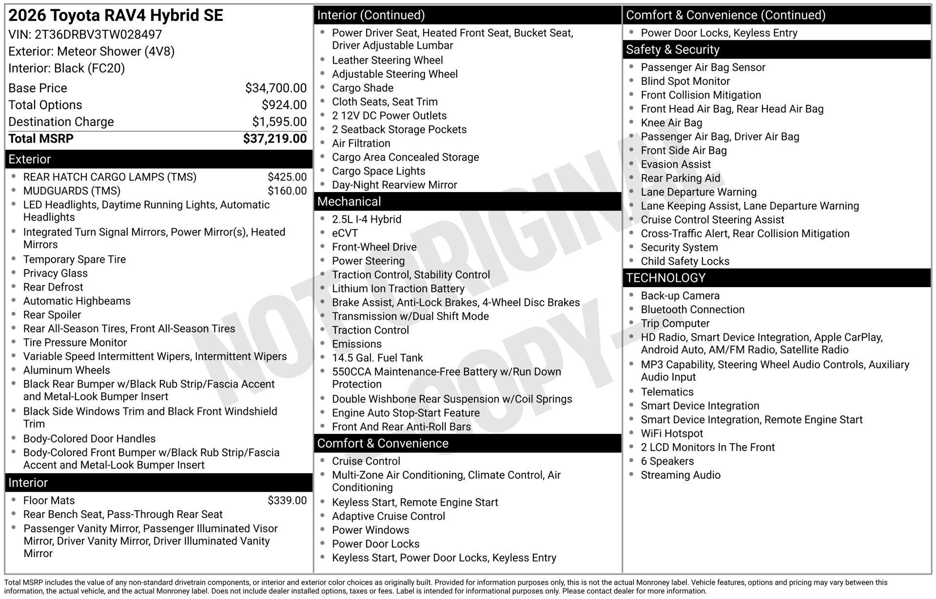 New 2026 Toyota RAV4 SE FWD image 16