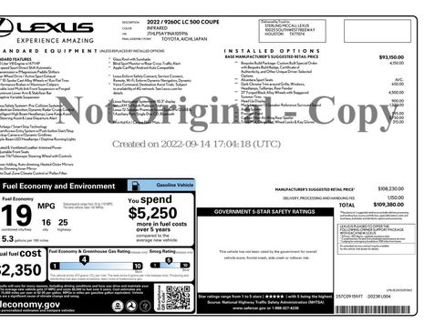 Used 2022 Lexus LC 500 Coupe image 60