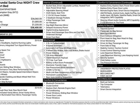 Certified 2023 Hyundai Santa Cruz Night AWD/4WD image 35