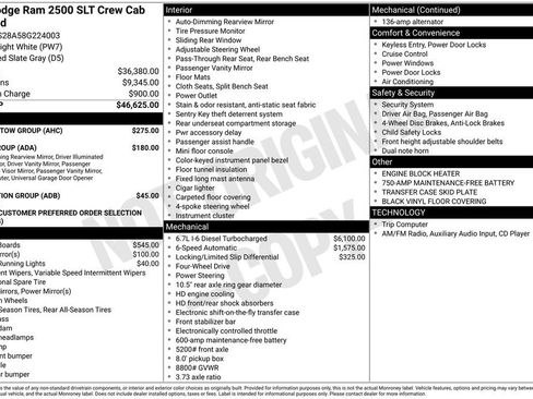 Used 2008 Dodge Ram 2500 Truck SLT w/ Trailer Tow Group AWD/4WD image 37