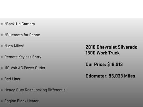 Used 2018 Chevrolet Silverado 1500 W/T w/ Trailering Package image 12