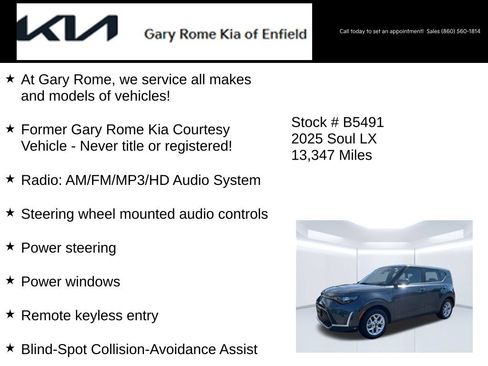 Certified 2025 Kia Soul LX w/ LX Technology Package FWD image 14