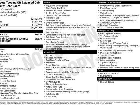 Certified 2019 Toyota Tacoma SR w/ SX Package image 31