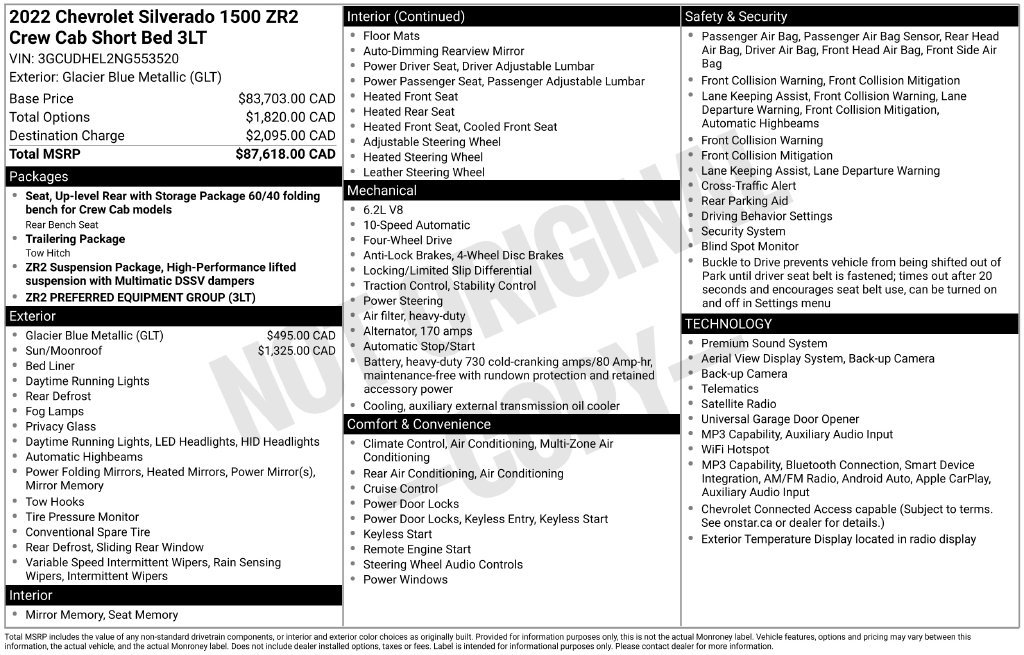 Used 2022 Chevrolet Silverado 1500 ZR2 AWD/4WD image 40