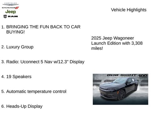 Used 2025 Jeep Wagoneer S Launch Edition image 3