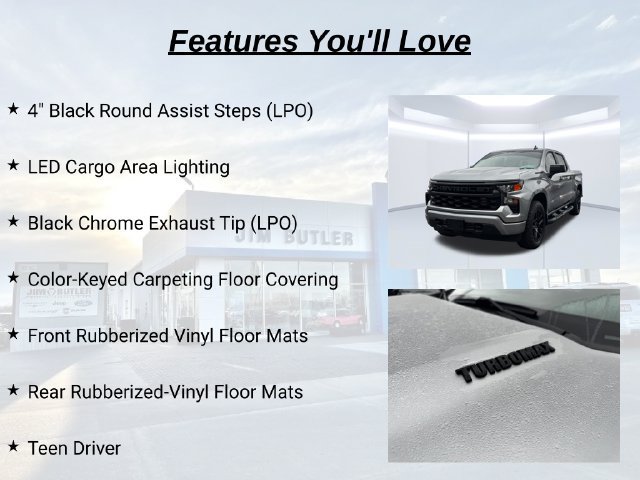 Used 2025 Chevrolet Silverado 1500 Custom w/ Turbomax Blackout Package AWD/4WD image 42