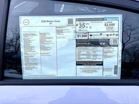 New 2025 Nissan Versa SV w/ Trunk Package image 14