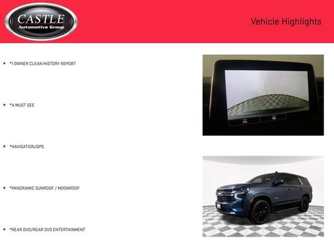 Used 2021 Chevrolet Tahoe LT w/ Rear Media and Nav Package image 3