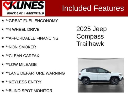 Used 2025 Jeep Compass Trailhawk AWD/4WD image 3