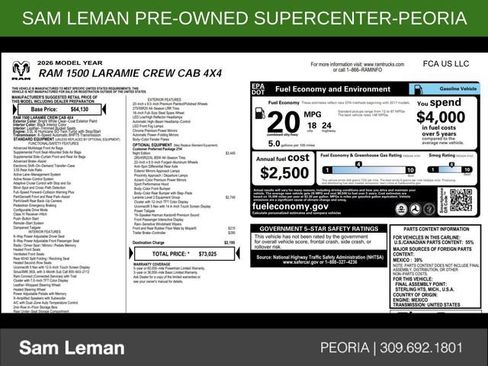 Used 2026 RAM 1500 Laramie w/ Night Edition AWD/4WD image 3