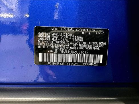 Used 2022 Subaru WRX GT image 35