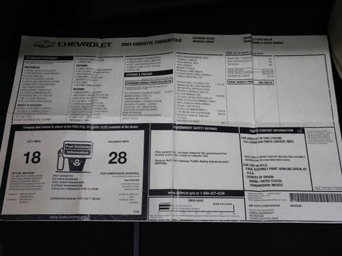 Used 2007 Chevrolet Corvette Convertible w/ Preferred Equipment Group image 23