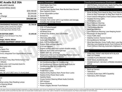 Used 2023 GMC Acadia SLE w/ Driver Convenience Package AWD/4WD image 20