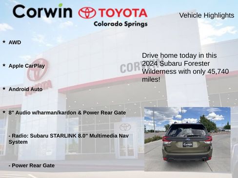 Used 2024 Subaru Forester Wilderness AWD/4WD image 6