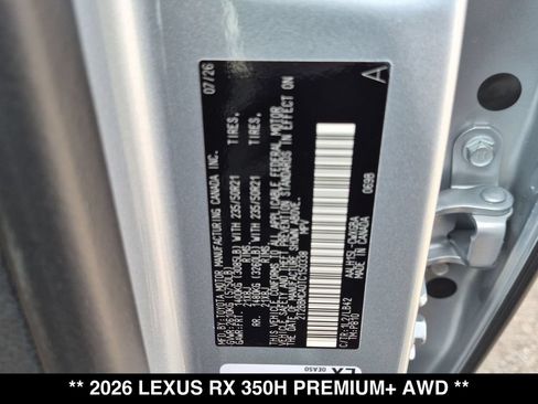 New 2026 Lexus RX 350 AWD/4WD image 18