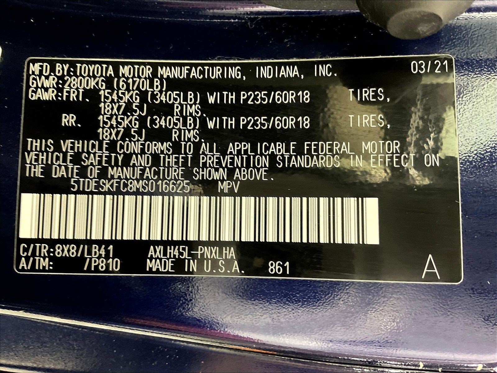 Used 2021 Toyota Sienna Platinum AWD/4WD image 19