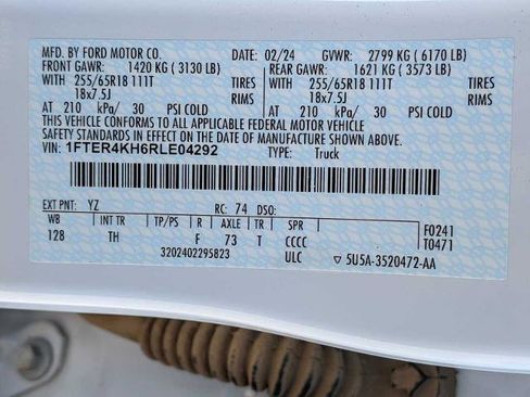 Certified 2024 Ford Ranger Lariat w/ FX4 Off-Road Package image 22