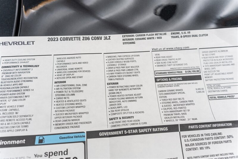 Used 2023 Chevrolet Corvette Z06 RWD image 79