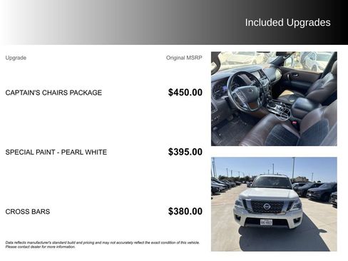 Used 2019 Nissan Armada Platinum w/ Captain's Chairs Package AWD/4WD image 5