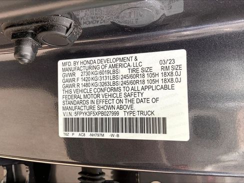 Used 2023 Honda Ridgeline RTL image 34