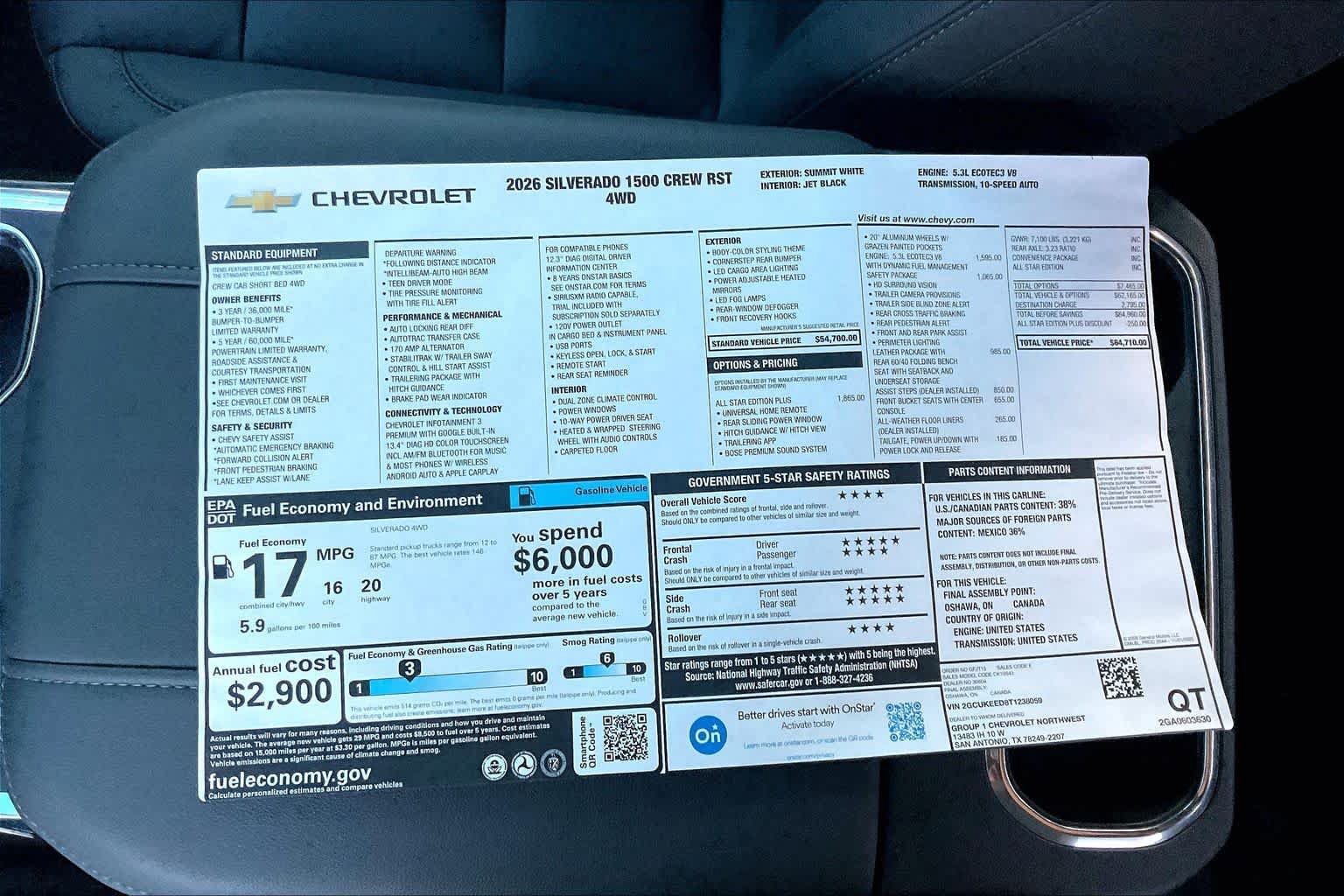 New 2026 Chevrolet Silverado 1500 RST w/ All Star Edition Plus AWD/4WD image 20