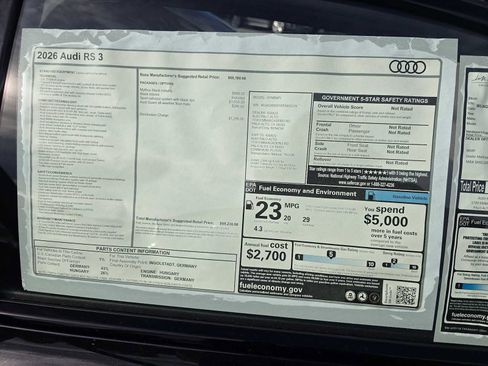 New 2026 Audi RS 3 image 18