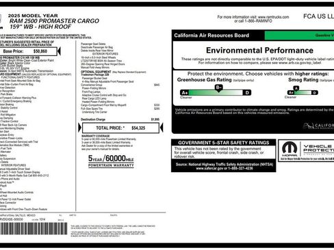 Used 2025 RAM ProMaster 2500 w/ Convenience Group image 2