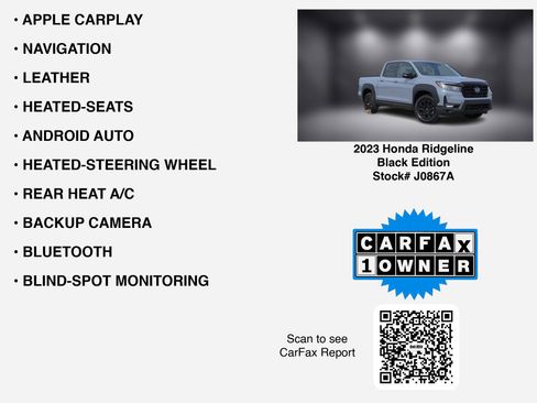 Used 2023 Honda Ridgeline Black Edition image 7
