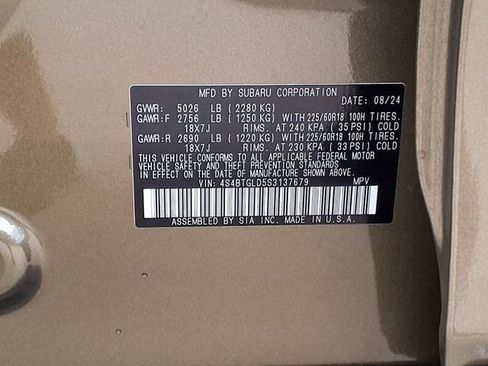 Certified 2025 Subaru Outback Onyx Edition XT AWD/4WD image 10